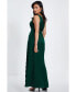 ფოტო #2 პროდუქტის Women's Satin Pleated Maxi Dress