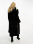 Forever New belted faux fur maxi coat in black