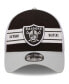 ფოტო #4 პროდუქტის Men's Black, Gray Las Vegas Raiders Team Banded 39Thirty Flex Hat