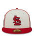 ფოტო #3 პროდუქტის Men's Cream, Red St. Louis Cardinals Chrome Sutash 59FIFTY Fitted Hat