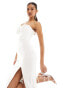 Фото #3 товара Vesper exclusive cami ruched bust midi dress in white