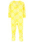 Фото #4 товара Комбинезон для сна детский Carter's Lemon 100% хлопокет плотная посадка Baby Footie Pajamas