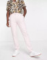 Topman skinny textured suit trousers in pink