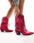 Фото #1 товара Azalea Wang Ranger tassled western boot in fuschia