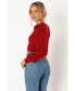 Фото #3 товара Women's Daphne Crewneck Bubble Sleeve Knit Sweater