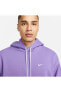 Фото #5 товара Solo Swoosh French Terry Pullover Hoodie Lila Erkek Sweatshirt