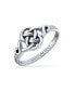 Фото #3 товара Dainty Best Friends Irish Celtic Love Knots BFF Infinity Promise Ring 2MM Band For Women Oxidized .925 Sterling Silver