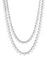 ფოტო #1 პროდუქტის Cubic Zirconia Layered 17" Statement Necklace in Sterling Silver