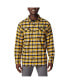 Фото #1 товара Men's Gold Iowa Hawkeyes Flare Gun Flannel Long Sleeve Shirt