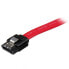 Фото #3 товара 8in Latching SATA to SATA Cable - F/F - 0.2032 m - SATA III - SATA 7-pin - SATA 7-pin - Male/Male - Red
