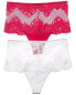 Фото #1 товара Le Mystere 2Pk Lace Allure High-Waist Thong Women's