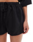 Фото #3 товара ASOS DESIGN satin short co-ord in black