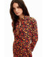 ფოტო #2 პროდუქტის Women's Short floral shirt dress