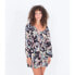 Фото #1 товара HURLEY Wispy Leaves Scoop Long Sleeve Short Dress