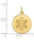 Фото #4 товара Macy's medical Info Disc Charm Pendant in 14k Gold