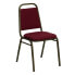Hercules Series Trapezoidal Back Stacking Banquet Chair In Burgundy Fabric - Gold Vein Frame