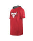 ფოტო #3 პროდუქტის Men's Heather Red Chicago Bulls Active Hoodie T-shirt