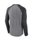 Men's Heathered Gray, Heathered Charcoal Las Vegas Raiders Weekend Casual Raglan Long Sleeve T-shirt