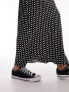 Topshop co-ord satin jaquard bias maxi skirt in mono polka dot 44 - фото #7