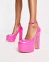 Фото #6 товара Steve Madden – Skyrise – Absatzschuhe in pinker Lackoptik mit Plateausohle