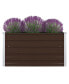 Фото #1 товара Raised Garden Bed 39.4"x39.4"x17.7" Galvanized Steel Brown