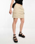 New Look cargo mini skirt with pockets in stone