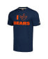 Фото #2 товара Men's and Women's Navy Chicago Bears The NFL ASL Collection by Love Sign Tri-Blend T-shirt