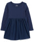 Фото #2 товара Toddler Tulle Long-Sleeve Jersey Dress 2T