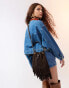 ASOS DESIGN premium suede fringe crossbody bucket bag in chocolate