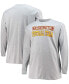 ფოტო #1 პროდუქტის Men's Big and Tall Heathered Gray Washington Football Team Practice Long Sleeve T-shirt