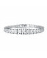 ფოტო #1 პროდუქტის Sterling Silver Shimmering Clear Cubic Zirconia Tennis Bracelet