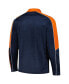 Фото #3 товара Men's Navy Illinois Fighting Illini Marled Half-Zip Jacket