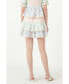 ფოტო #3 პროდუქტის Women's Color Block Eyelet Trim Detail Mini Skirt