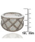 ფოტო #3 პროდუქტის Suzy Levian Sterling Silver Cubic Zirconia Woven Ring