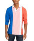 CLUBROOM Mens Blue Color Block Collared Casual Shirt Multi L