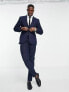 ASOS DESIGN skinny suit jacket in crosshatch in navy