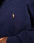 Фото #4 товара Polo Ralph Lauren Big & Tall multi icon logo half zip double knit sweatshirt in navy