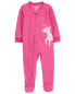 Фото #6 товара Toddler 1-Piece Unicorn Fleece Footie Pajamas 3T