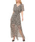 Фото #1 товара Women's Clip Dot Floral Batwing Sleeve Maxi Dress