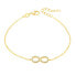 Gold plated silver bracelet with crystals AGB483 / 20-GOLD