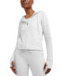 ფოტო #1 პროდუქტის Women's Soft Touch Zip-Front Hooded Jacket