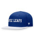 Men's Blue, White Toronto Maple Leafs Iconic Color Blocked Snapback Hat