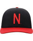 Фото #3 товара Men's Black, Scarlet Nebraska Huskers Two-Tone Reflex Hybrid Tech Flex Hat