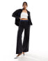 Фото #2 товара Object wide leg jean co-ord with contrast waistband in washed black