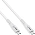 Фото #1 товара InLine USB4 cable - USB-C male/male - PD 240W - 8K60Hz - TPE - white - 2m