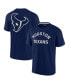 Фото #2 товара Men's and Women's Navy Houston Texans Super Soft Short Sleeve T-shirt