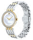 Women's Swiss Esperanza Diamond (1/4 ct. t.w.) Two-Tone PVD Stainless Steel Bracelet Watch 28mm