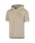 Men's Tan Milwaukee Brewers Neutral Short Sleeve Hoodie T-shirt