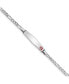 ფოტო #1 პროდუქტის Sterling Silver Rhodium-plated Medical ID Figaro Link Bracelet