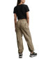 Women's Straight-Leg High-Waist Adjustable-Cuff Cargo Pants